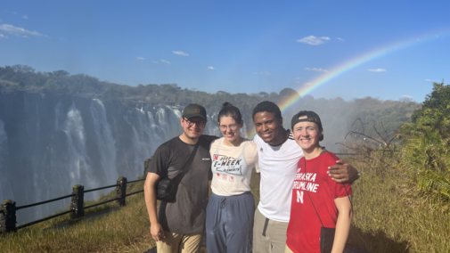 EWB-NU Zambia Team at Victoria Falls